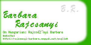 barbara rajcsanyi business card